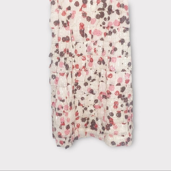 Anthropologie Verb by Pallavi Singhee Tiered Polka Dot Sequined Mini Dress - Picture 4 of 9